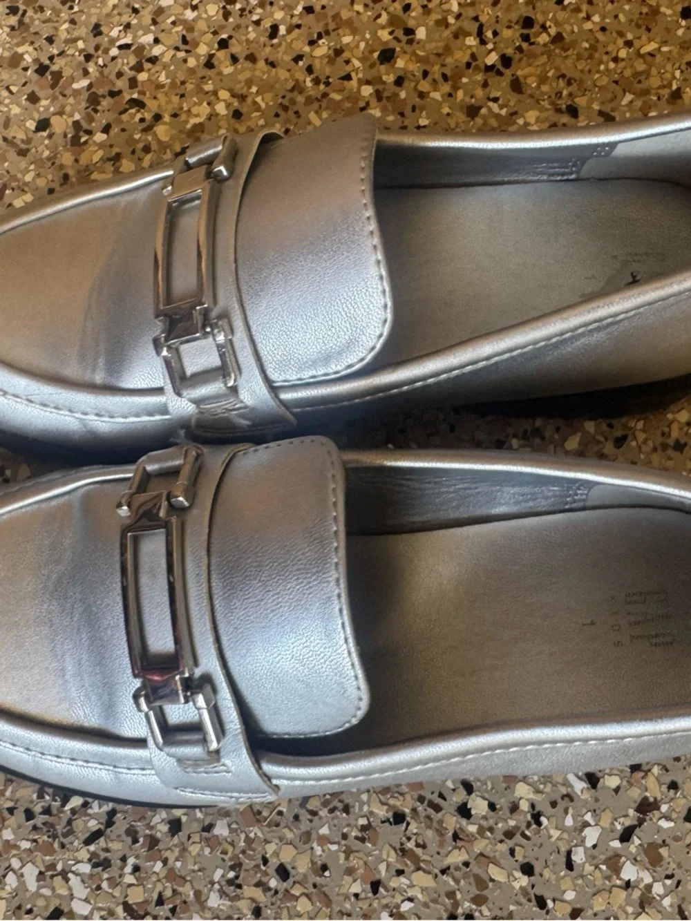 GAP Silver Kids Metallic Loafers